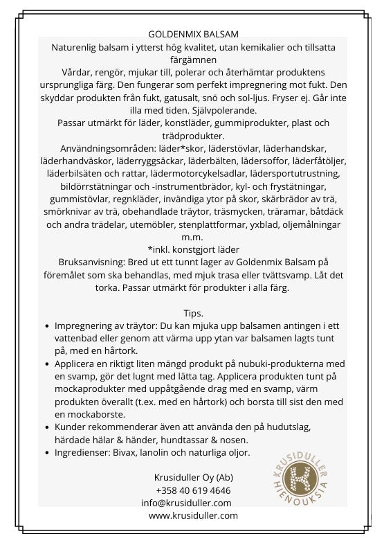 Tassuvaha Goldenmix Balsam 150ml