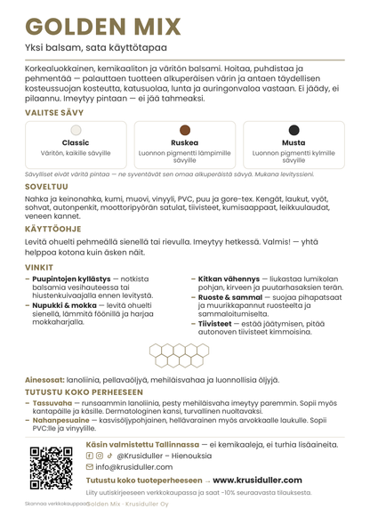 Golden Mix – Nahan puhdistusaine (150 ml)